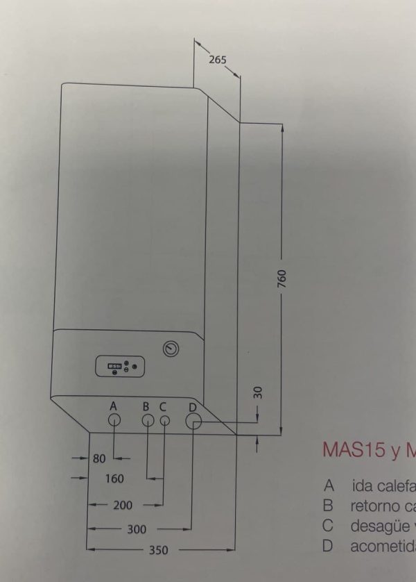 MAS-15 Caldera eléctrica sólo calefacción - Imagen 2